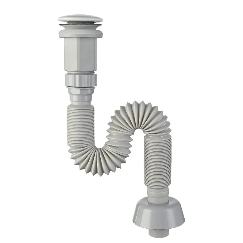 For Fits Overflow Or No Overflow Vessel Sink 2 In 1 Bathroom Sink Drain Kit With Flexible