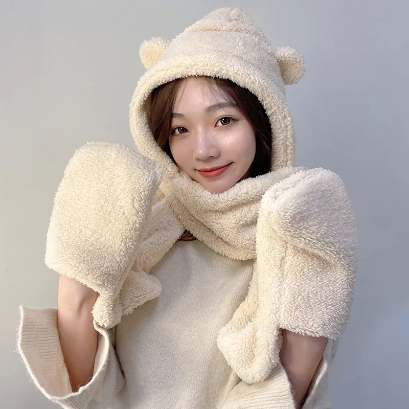 Winter Beanie Hat Scarf Gloves Set for Women, 3 in 1 Set 3-Piece Winter Beanie Hat, Scarf, and Touchscreen Glove Set  main image 3