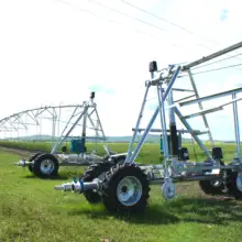 2022 China  Huaxing Yulin Agricultural Four wheel Linear pivot irrigation/lateral Move irrigation with fertilization system