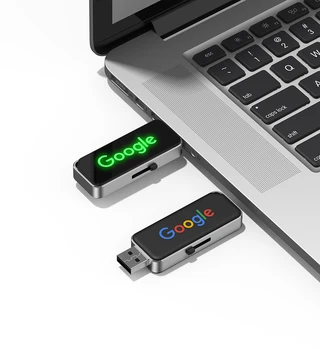 Gadget 2023 new arrival 128g pen drive OTG flash drive LED logo custom corporate gifts USB crystal thumb drive