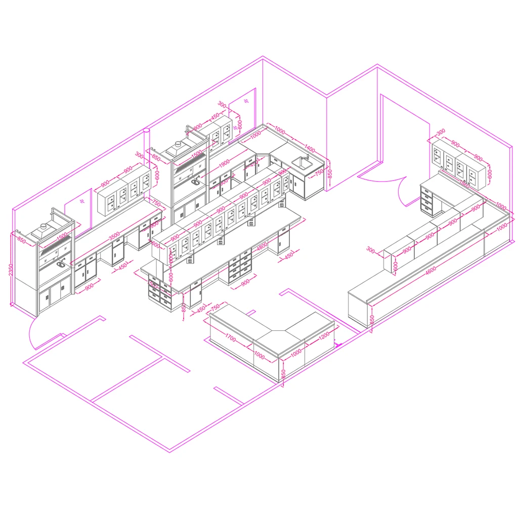 lab floor plan sketch