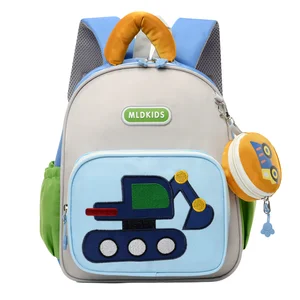 custom logo 2026 High Quality Waterproof Children's Student Backpack Cute Cartoon Design for Boys and Girls with Coin Bag Polyester Lining