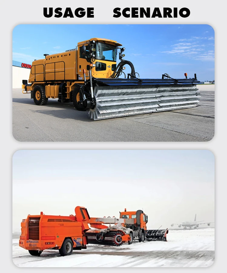 Steel Airport Runway Sweeper Brush For Snow Cleaning
