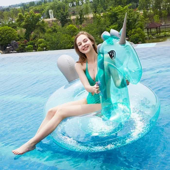 Unicorno Gonfiabile Galleggiante Da Piscina Con Glitter