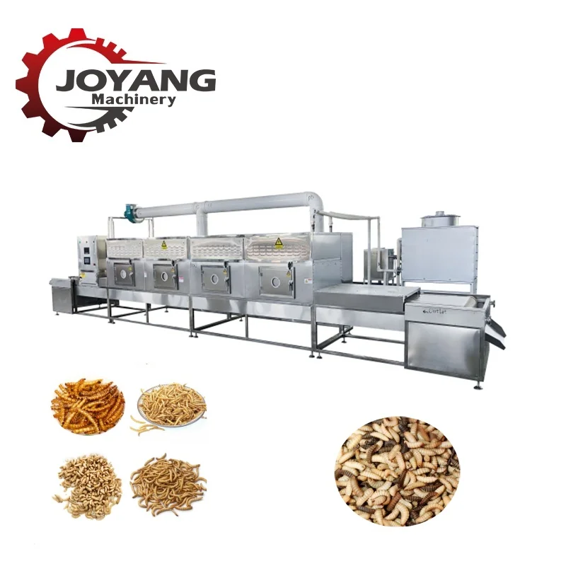 Automatic BSF Worm Drying Equipment Larvae Quick Drying Microwave Insect Larvae Dryer Machine