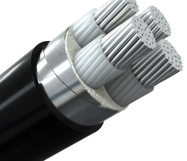 YJLV22 cuatro núcleos 1,5-400mm2 XLPE cable de alimentación núcleo de aluminio STA cable blindado 0,6/1KV Venta directa de fábrica