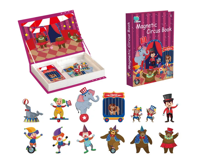 Diy обучающие игрушки 3d Магнитная книга пазл доска магнитная головоломка для детей
