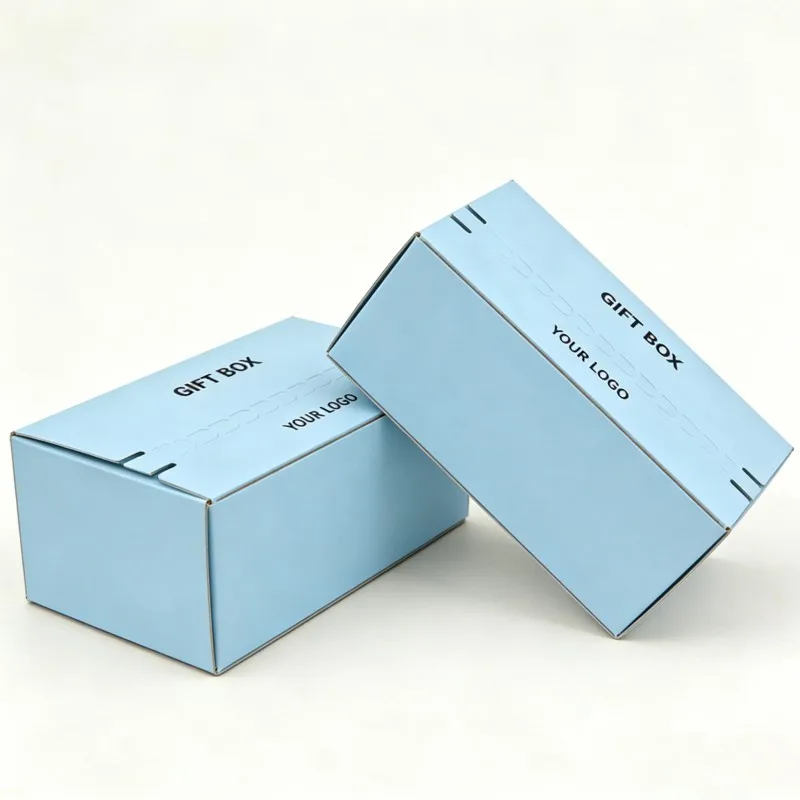 Eco Friendly Mysterious Zipper Self Sealing Mail Box Customized logo Embossed Package Box Luxury Corrugated Cardboard Paper Box