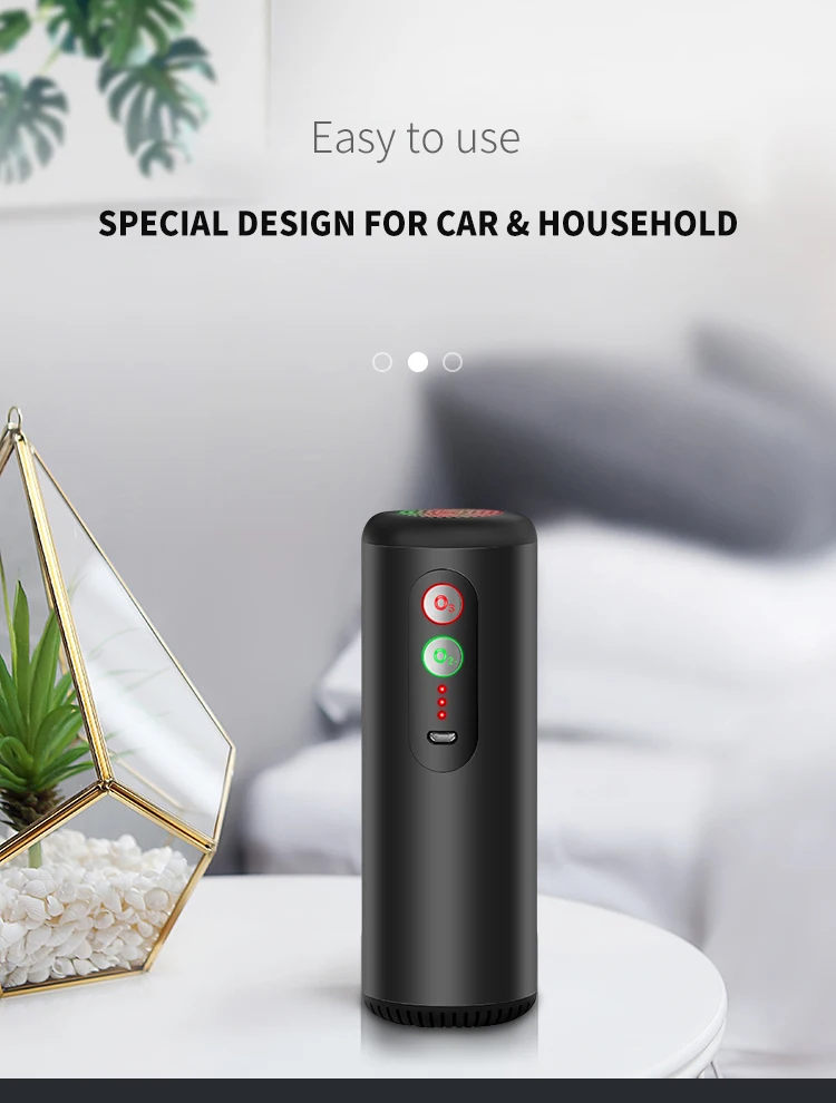 20min Auto Off  Expelling Smell Aldehyde 50mg/h Anion Generator Ozone Car Air Purifier Portable 