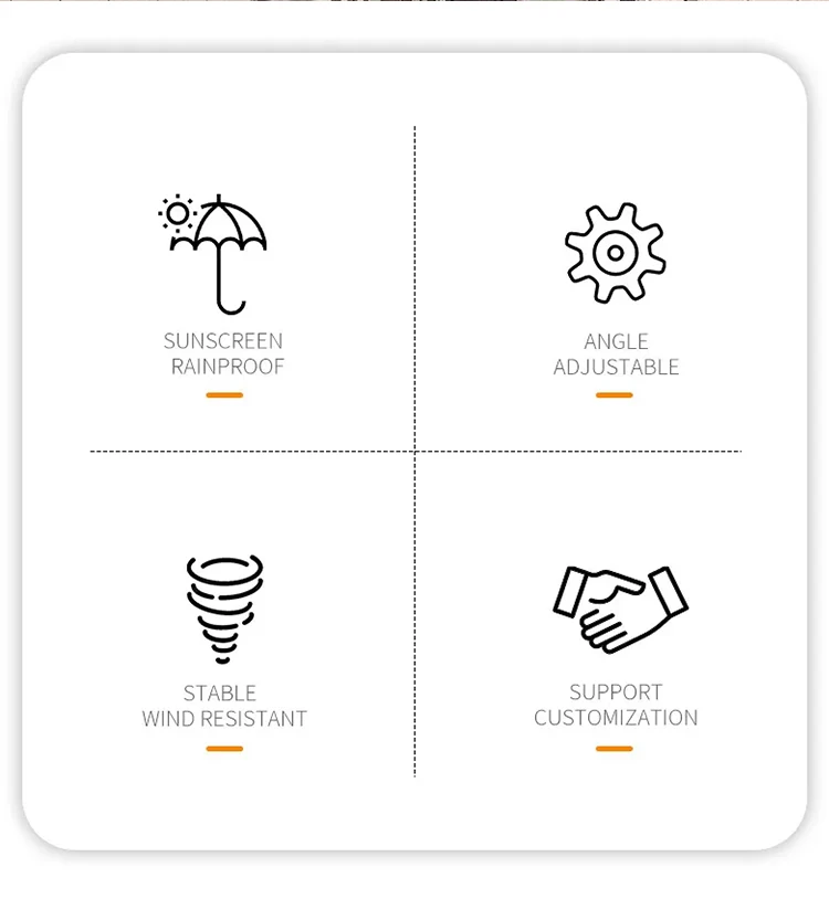 Patio Umbrella Outdoor Garden Table Market Umbrella Polyester Durable