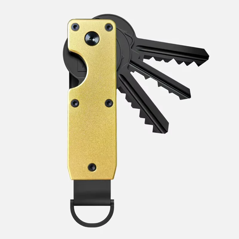 Klassischer Schlüsselorganizer Aus Aluminium Mit Kartenfach_voghion.com