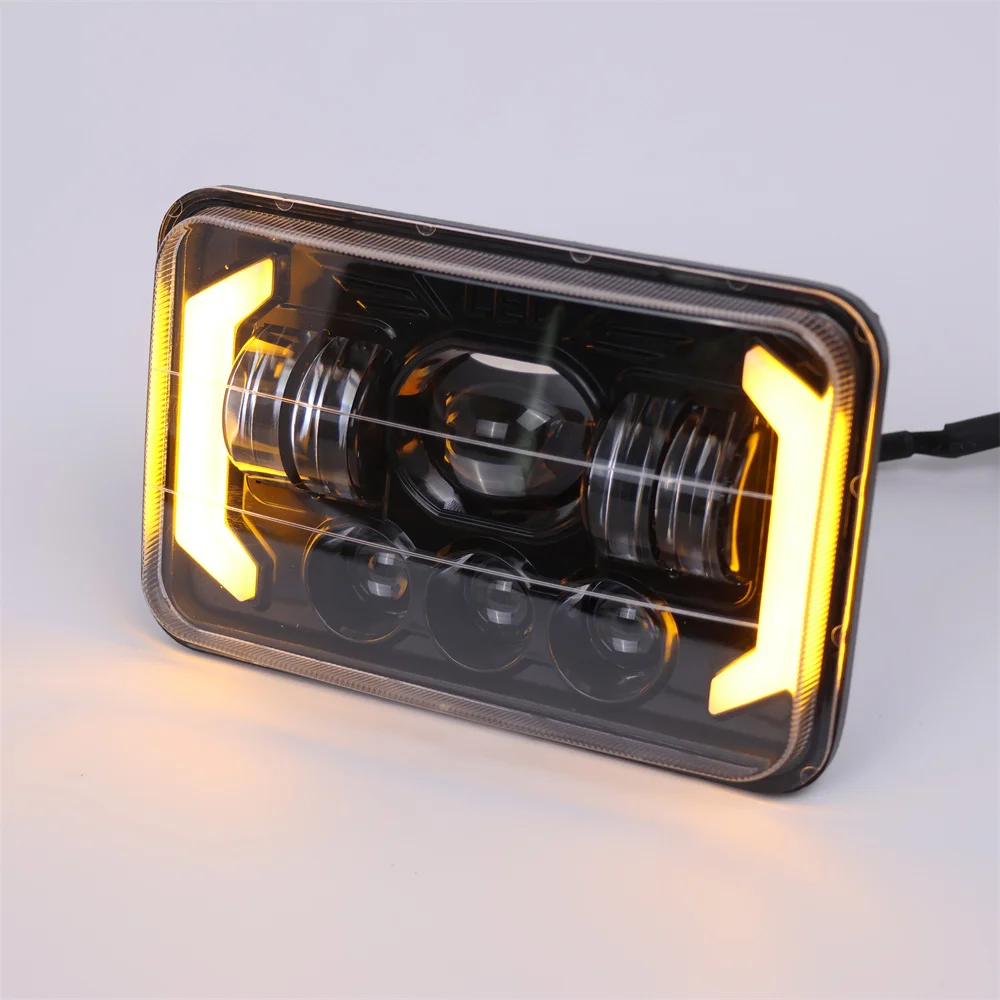 product tiypeor 5 inch led headlight square drl for motorcycle car light led headlamp for jeep wrangler off road vehicle-4