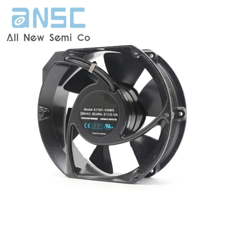 Original Axial Flow Fan A17251-V2HBTS 230VAC 175X151X51mm Industrial AC Bearing Cooling Fan