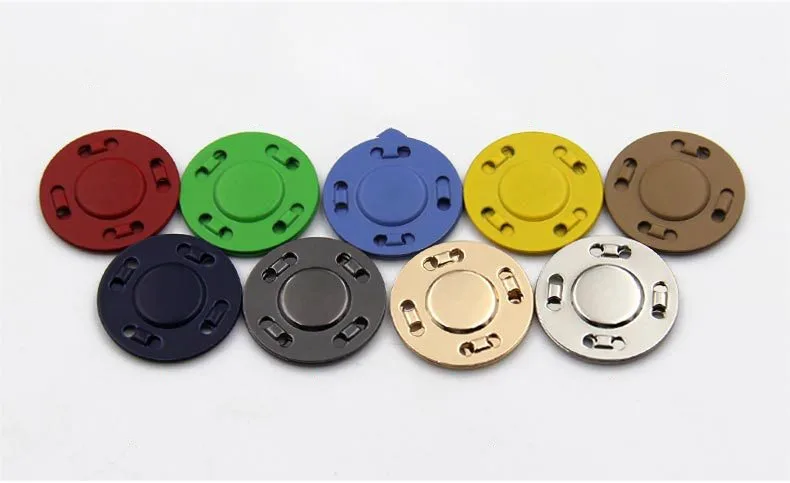 Custom Slim Hidden Invisible Snap Buttons Metal and Plastic Colored Magnetic Snaps for Bags and Purse Magically Painted