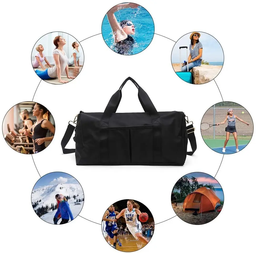 Custom Fashion Gym Duffle Bag Dry Wet Separated Gym Sport Duffle Bag