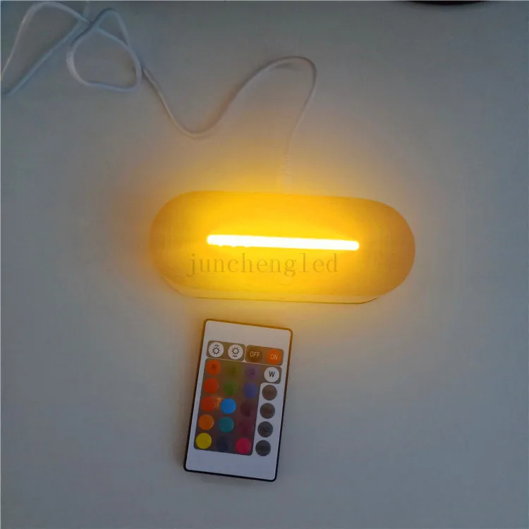 7 Color LED Oval Wooden RGB 3D Lamp Holder Blank Acrylic New Design Wooded 3D Acrylic Lamp Base LED Lamp Night Light