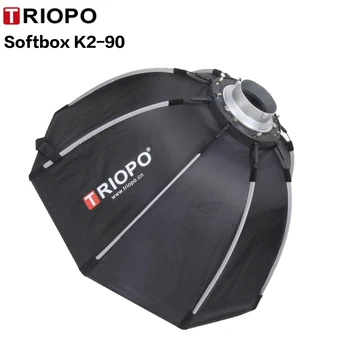 TRIOPO K2 90cm Softbox K2-90 Quickly Release Bowen Mount Softbox for Flash or Studio Light detail image