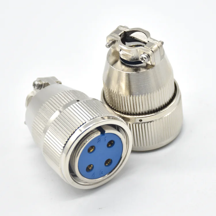 High-Temperature Resistant Airtight Aviation Plug 4PIN DIN Feedthrough Wall Mounted Electronic Connector Glass Sintered