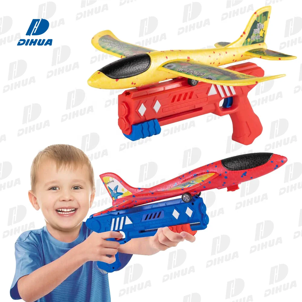 Smdbzda 4 Pezzi Aereo Giocattolo, Aereo Polistirolo con Pistola Catapulta, Polistirolo da Lanciare Aeroplano, Giocattolo di Aeromobili Schiuma, Giochi Regalo Bambini Bambina Bambino 4 5 6 7 8 9 Anni