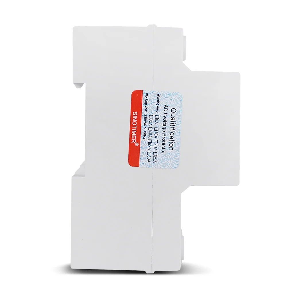 SINOTIMER SVP916 80A Домашнее использование Din-рейка регулируемое реле напряжения 220 В с защитой от перегрузки по