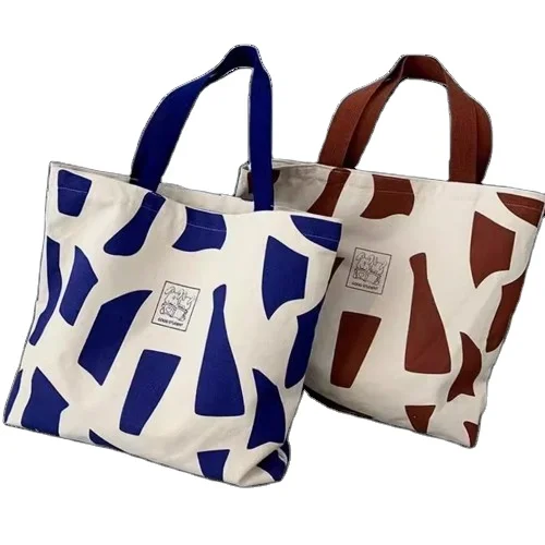 Can be customized fashion shoulder canvas bag large capacity shopping versatile shopping bag