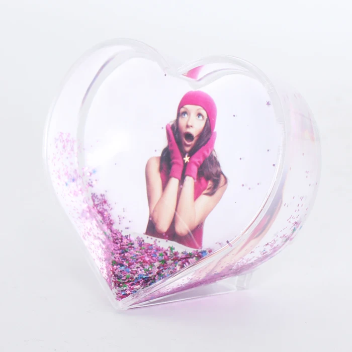 Cheap Wedding Favor Photo Snow Globe Glitter Photo Frame Globe for ...
