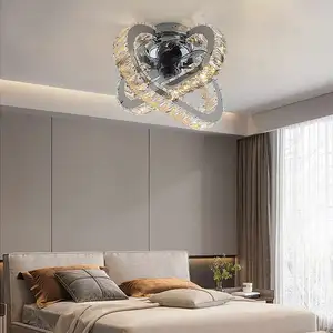 Ceiling Led Fan Light Moving Head Intelligent Dimming Fan Bulb Home Decor 360 Rotating Remote Control Modern Ceiling Fan