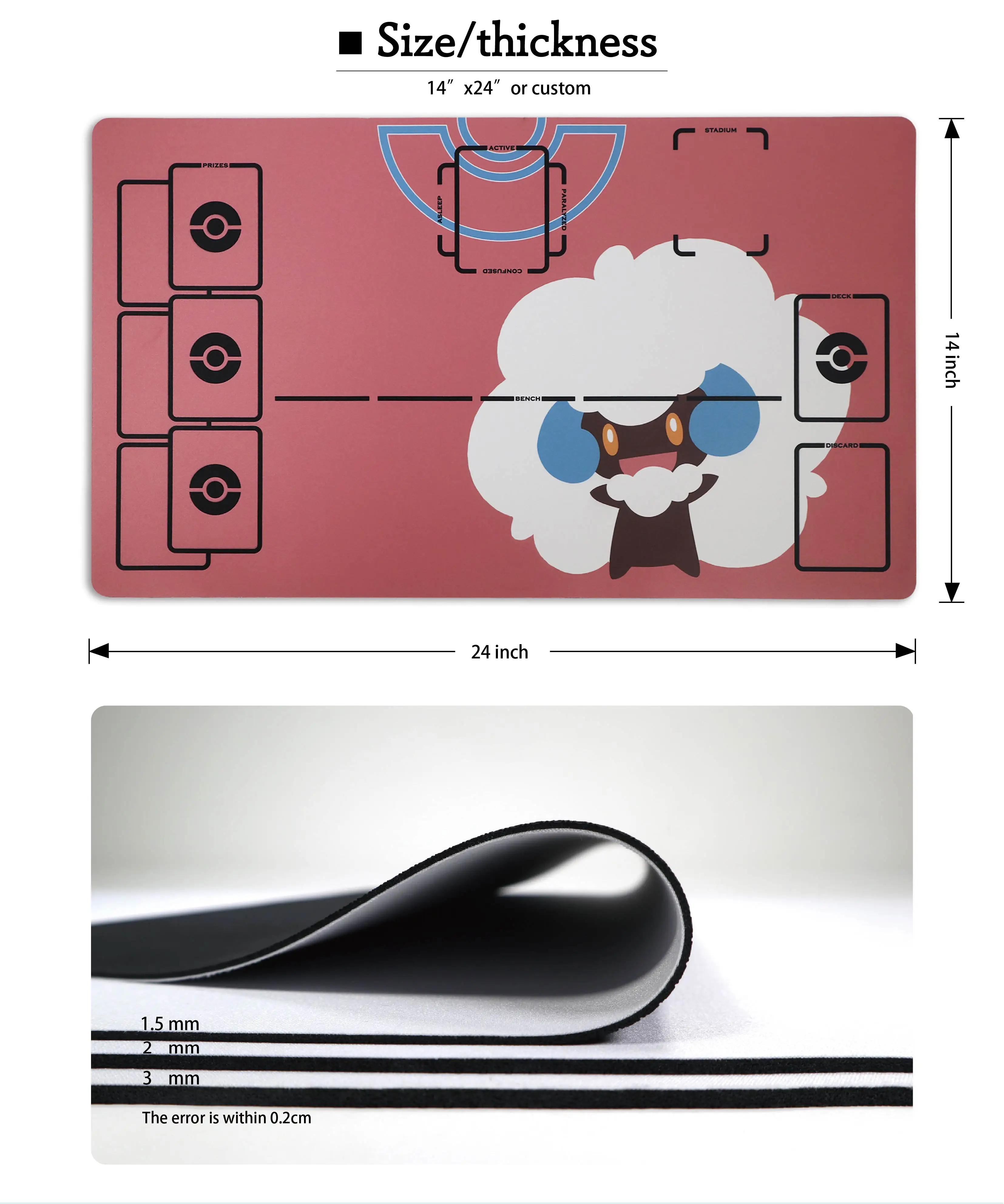 Custom Large Size Board Game Playmat For Adults Washable Wargame Battle