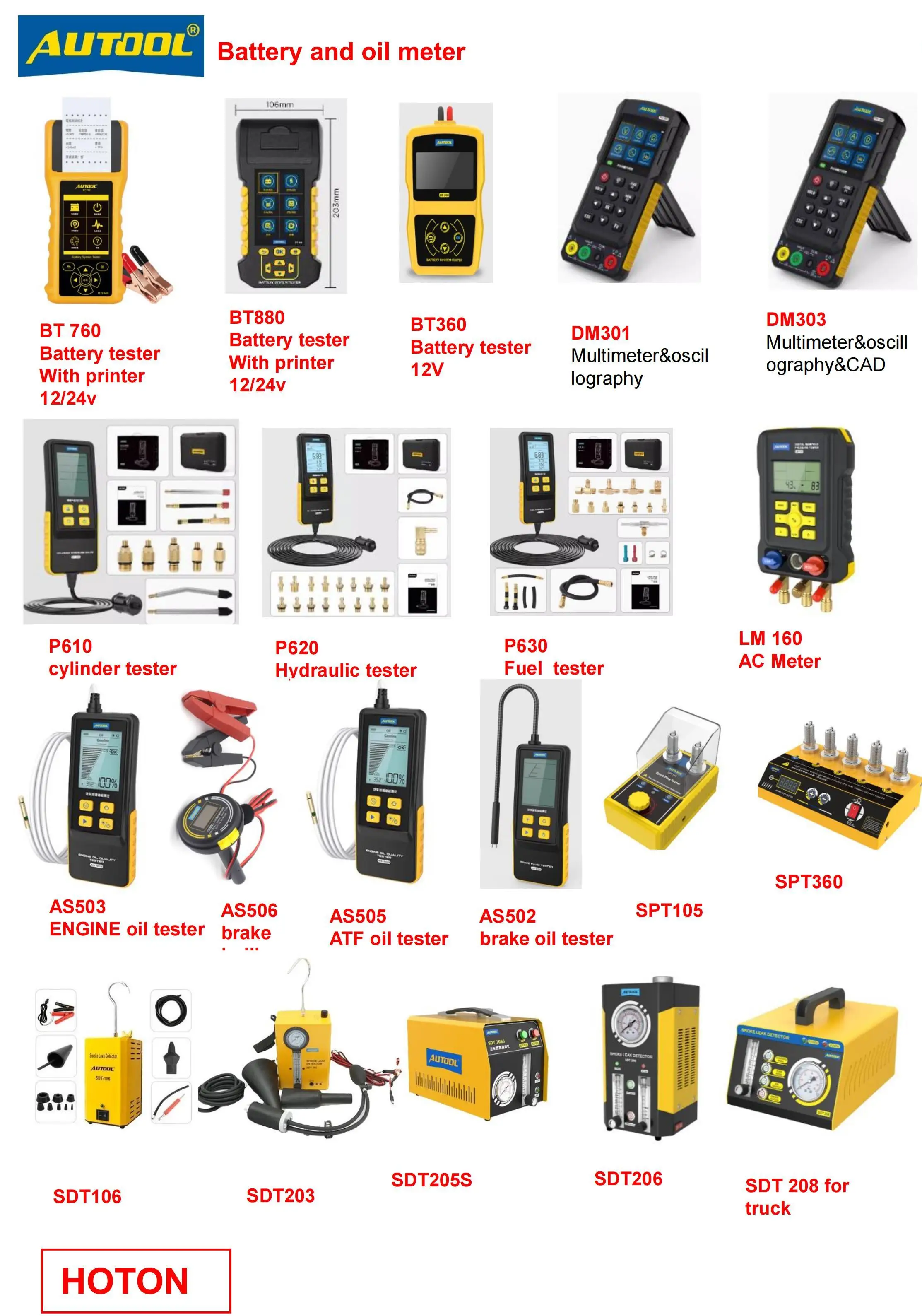 AUTOOL Automobile Battery Tester BT880