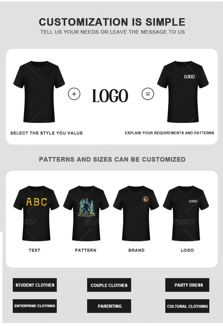 Embroid Private Label Tshirt Vendor Custom Embroidery Logo Cotton T