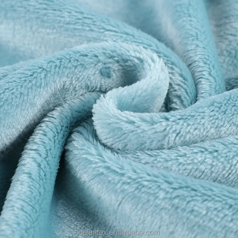 Delantex 100 Polyester 250GSM Heavy Wholesale Flannel Liso Felpa Fleece Fabric for Pajamas