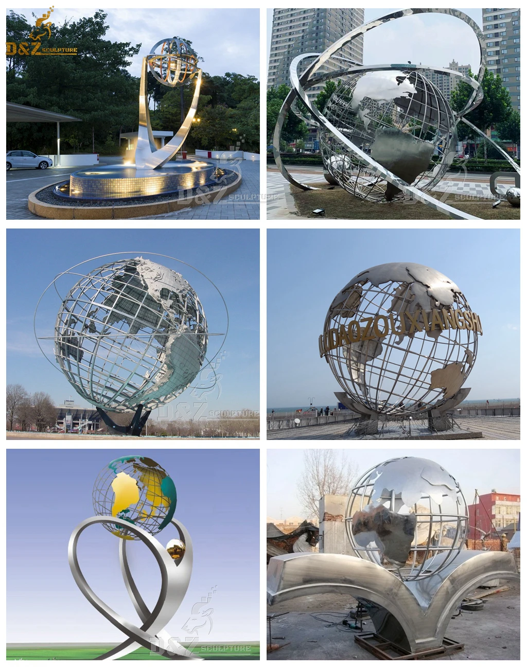 Large Outdoor Garden Modern Art Statue Polished Mirror Stainless Steel