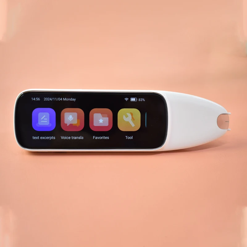 2024 Smart Electronic Book Scanner Pen Portable Scanning Pen Voice Translator Device Speech to Text Reader Translation Pen