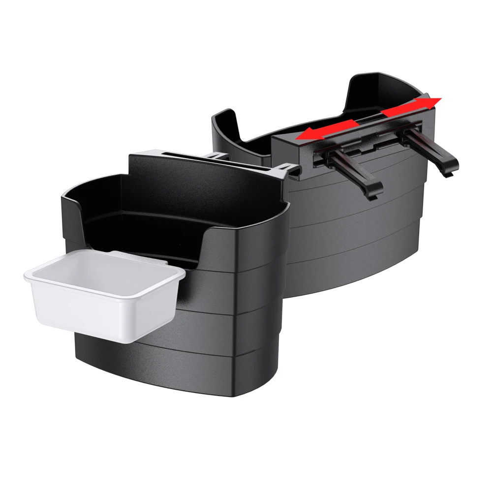 JNNJ Car French Fries Holder, Ultra-Durable French Fry Holder, Car French Fries And Dip Sauce Cup Rack, Plastic Fries Holder With Sauce Rack, Car Interior Universal For Burger Beverage Fast Food