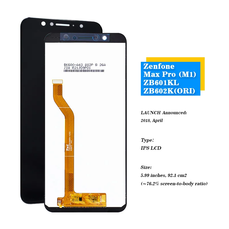 Asus Zenfone Max Pro M1 ZB601KL/ZB602K用LCD交換ディスプレイ