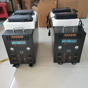 Wholesale 5000W emergency energy system lifepo4 battery bank power station with solar panel 3000w solar generation power station