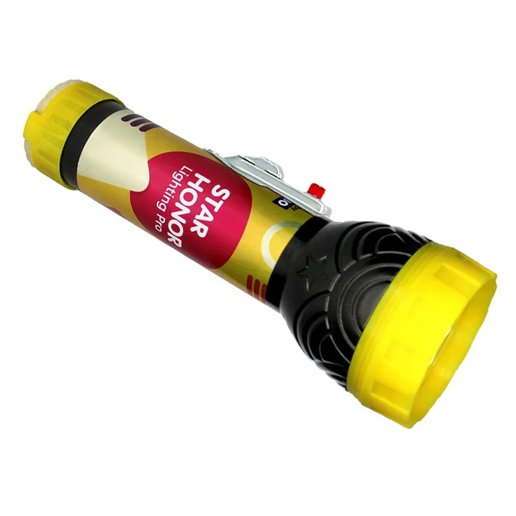 Bicycle Large Big Head Dry Battery Multicolor Camping Plastic OEM LED Light Torch Flashlight IP44 Rated 12000 Lumens Emergency