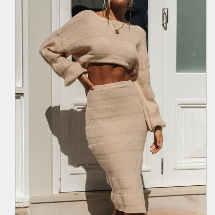 knitted two piece set