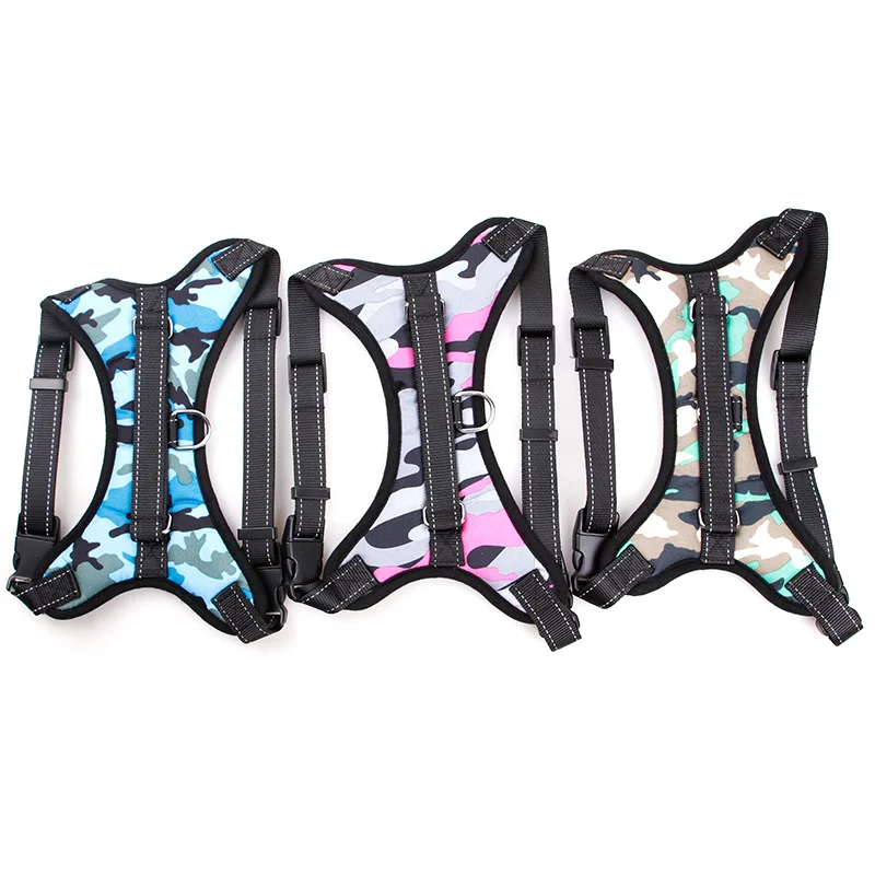 Manufacturer Wholesale Reflective Breathable Multi-design Big Pet Dog Harness 8