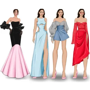 Custom Printing Hollow Out Chiffon Clothes Summer Sexy Party Evening Women Mini Dresses