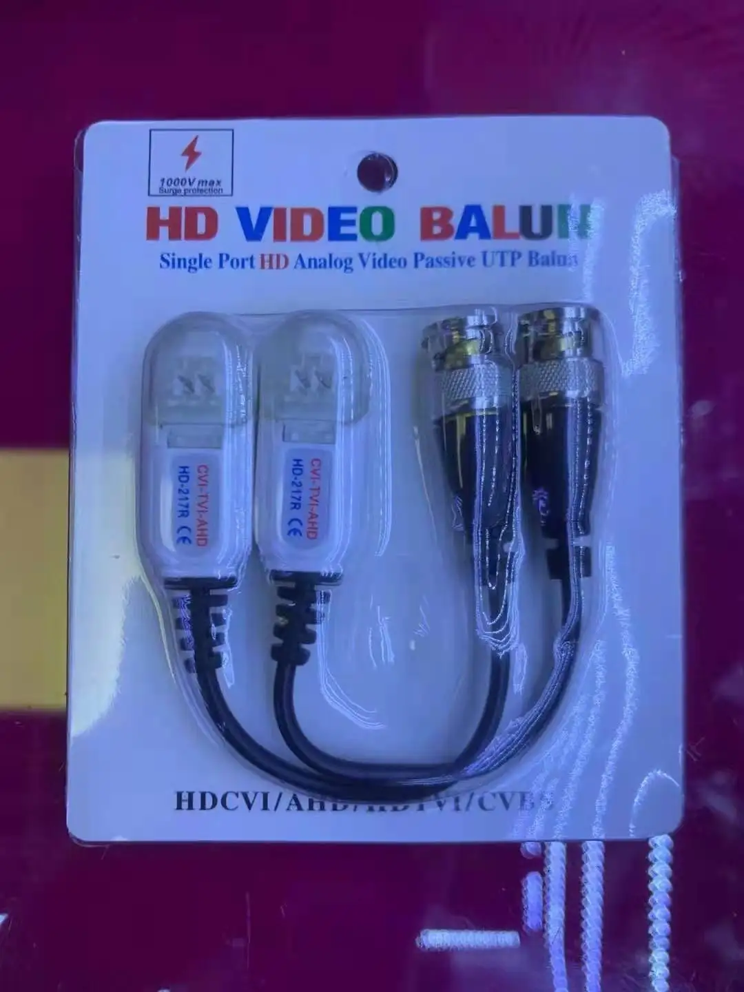 1CH Passive Twisted Pair Transmission UTP Video Balun for CCTV AHD TVI CVI Camera From Original CCTV Cameras Accessories Factory