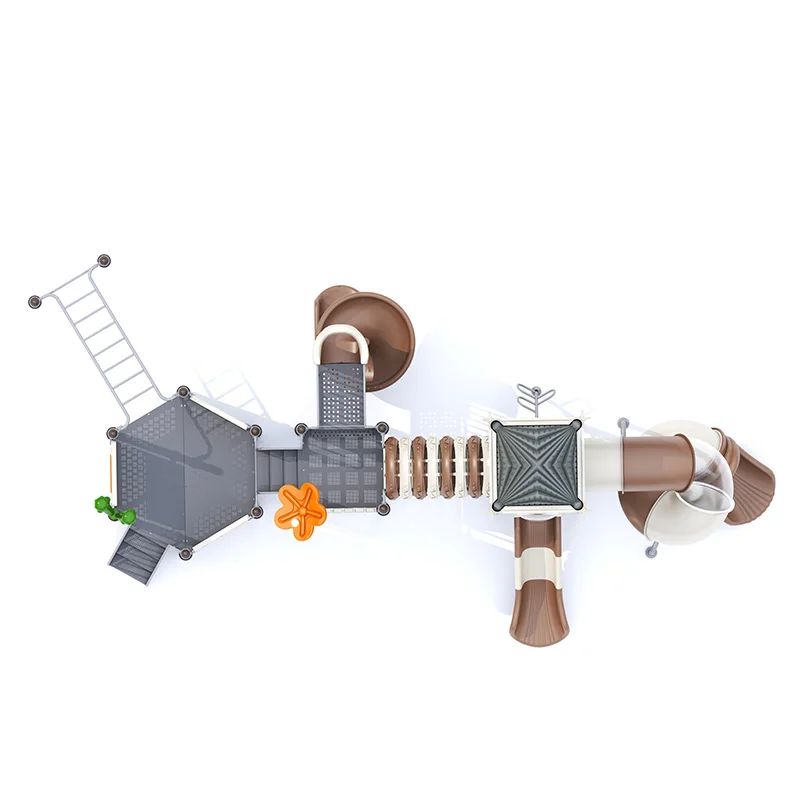 Feelkids ALITA-NC24001 Kids Outdoor Playground Equipment Large Plastic Slide Galvanized Pipe for School Park Amusement Games supplier