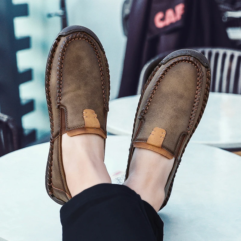 Brand New Fashion Men Loafers Men Leather Casual Shoes High Quality Adult Moccasins Men Driving Shoes Male