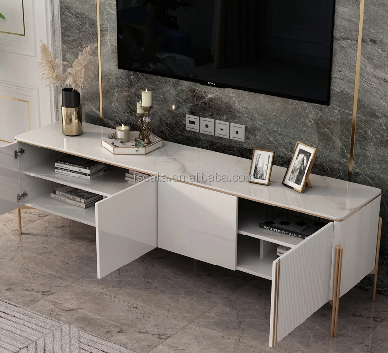 Luxury Living Room Furniture Centre Marble Coffee Table Modern Gold