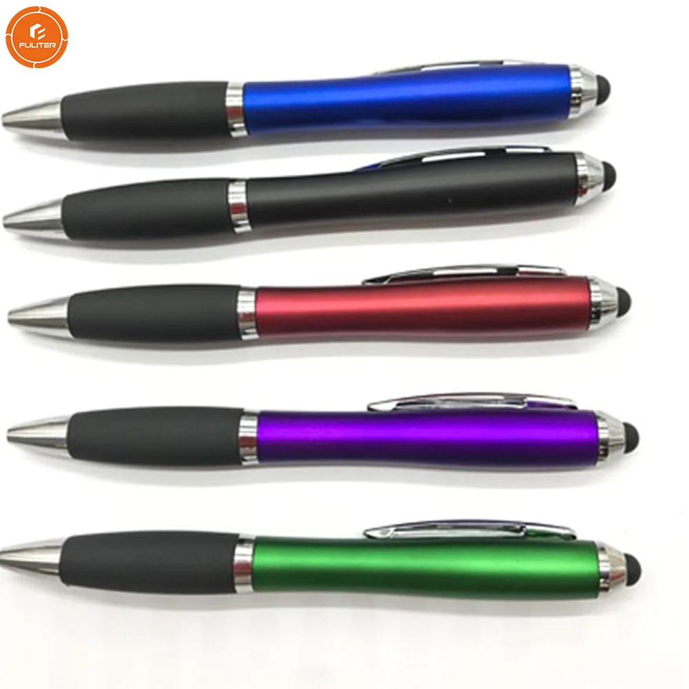Оптовая продажа, десять цветов, рекламная акция на заказ, многоразовые шариковые ручки, мягкая ручка с индивидуальными чернилами