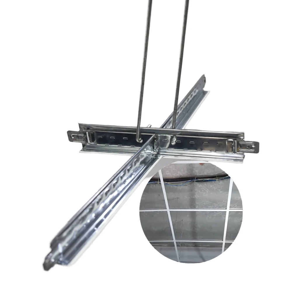 Galvanized Steel Ceiling T Grid, Drop Ceiling Grid 2' Cross T White
