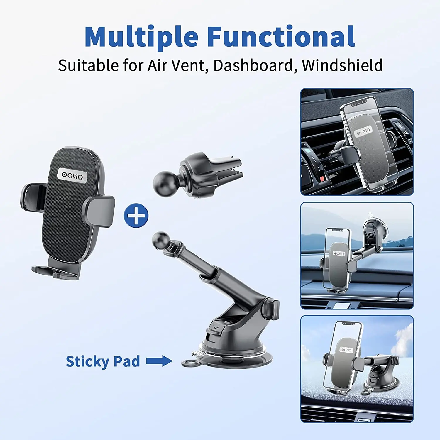 Universal Air Vent Phone Cradle Car Mount Phone Holders Stand Suction ...