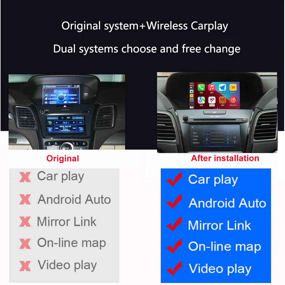 ホンダ オデッセイ 2014-2019 用 Android Auto ワイヤレス Apple