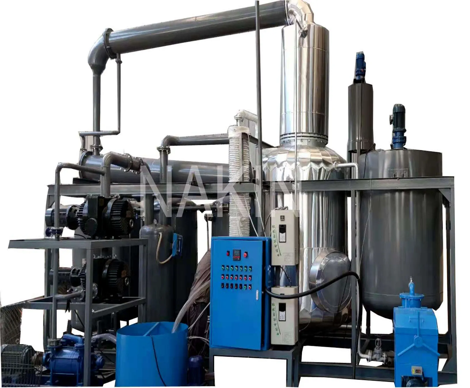 Mini Black Used Motor Oil Recycling Machine Waste Engine Oil to Base Oil Refinery Plant