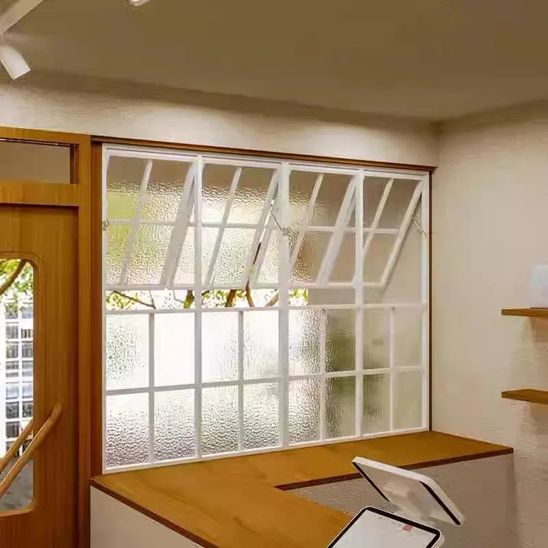 Thermal Break Modern French Iron Operable Casement Windows Vertical Swing Tempered Glass for Living Room Apartment/Villa Heat details